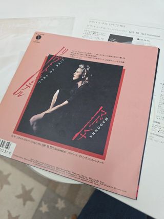 Madonna Live To Tell - Sire P-2106 Japan