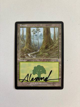 Mtg Magic Forest (V.3) Mercadia signed