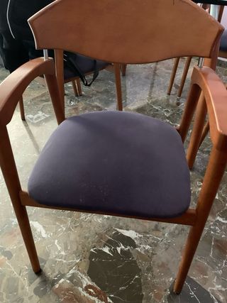 6 Sillas de comedor de madera