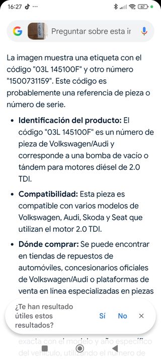Bomba de vacío 03L145100F
