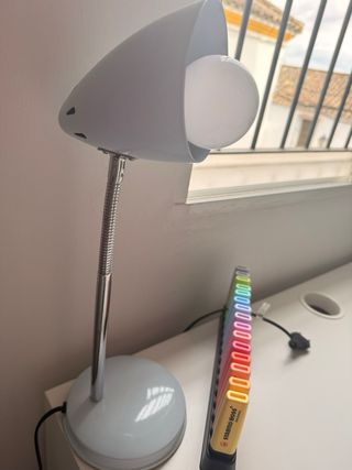 Flexo de mesa azul claro
