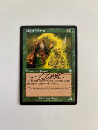 Mtg Magic Might Weaver Invasion signed