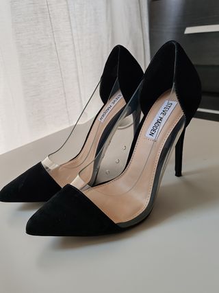 Zapatos de tacón Steve Madden transparentes negros
