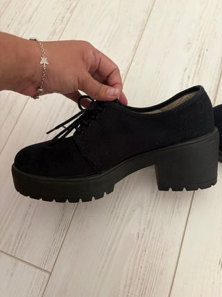 Zapatos Oxford Negros Mujer