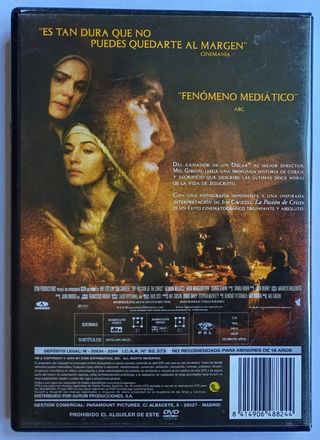 LA PASIÓN DE CRISTO. DVD.