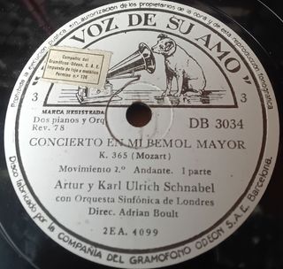 4 disco gramófono,  Beethoven, Mozart, Schubert ..