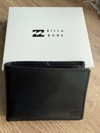 Cartera Billabong Negra Piel