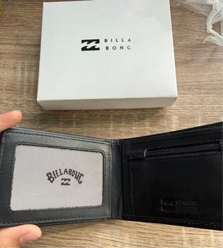 Cartera Billabong Negra Piel