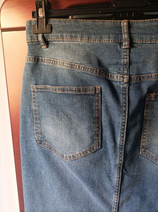 Falda vaquera larga talla M