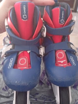 Protecciones y Patines Niños Azul/Rojo