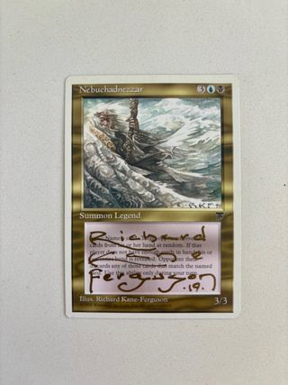 Mtg Magic Nebuchadnezzar Chronicles signed
