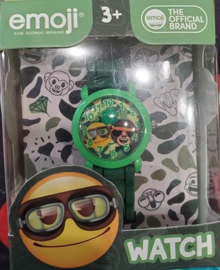 Reloj Infantil Emoji Verde