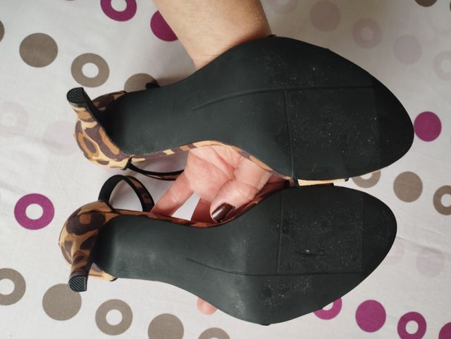 Sandalias Bershka Animal Print Talla 36
