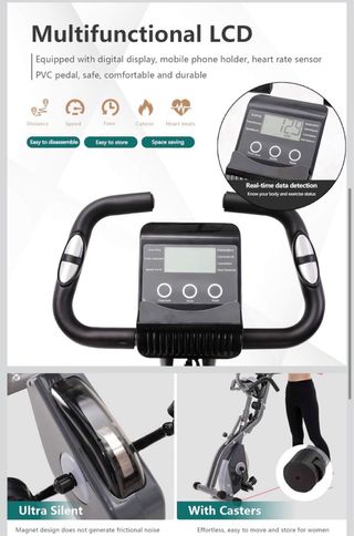 Bicicleta Estática Plegable 10 Niveles Resistencia