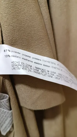 Blazer de Antelina de Zara, color camel M