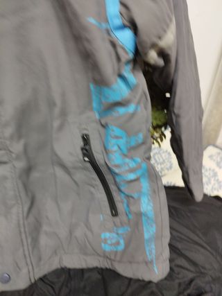 Anorak esquí mujer gris y azul