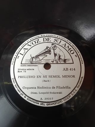 5 Disco gramófono Bach y Tschaikowsky