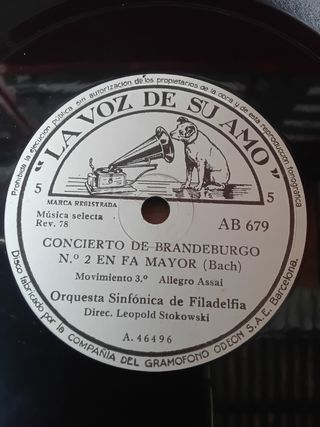 5 Disco gramófono Bach y Tschaikowsky