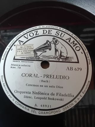 5 Disco gramófono Bach y Tschaikowsky