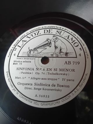 5 Disco gramófono Bach y Tschaikowsky