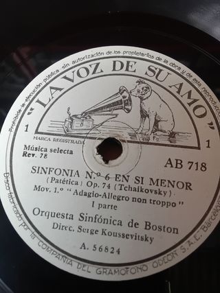 5 Disco gramófono Bach y Tschaikowsky