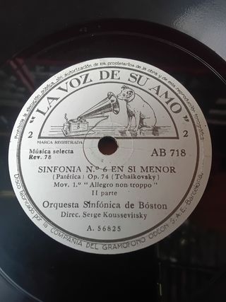 5 Disco gramófono Bach y Tschaikowsky