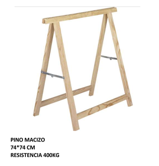 Caballetes de pino macizo
