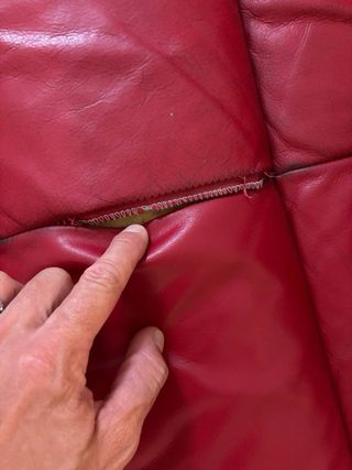 Divano in pelle luxury rosso