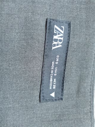 Falda Zara Talla S Gris Plisada