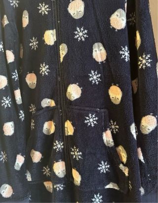 Pijama entero azul con copos de nieve