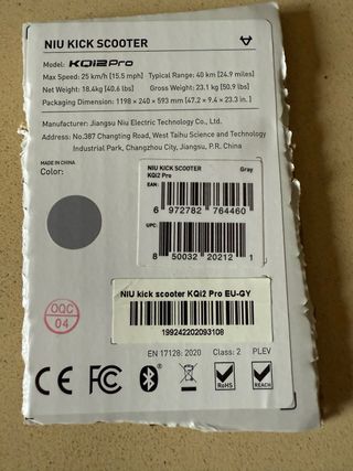 patinete NIU KICK SCOOTER  MOD:KQi2 pro