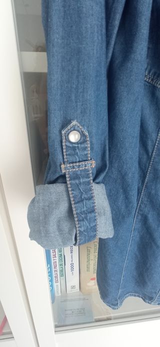 Camisa vaquera Stradivarius mujer azul