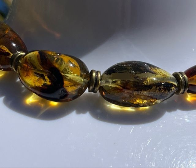 Collar de Ámbar con Bronce