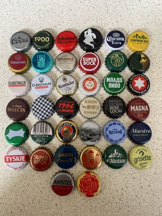 Lotto di 38 bottiglie di birra diverse
