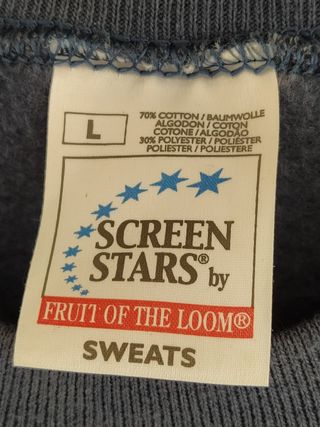 Sudadera Fruit of the Loom Vintage Talla L Azul