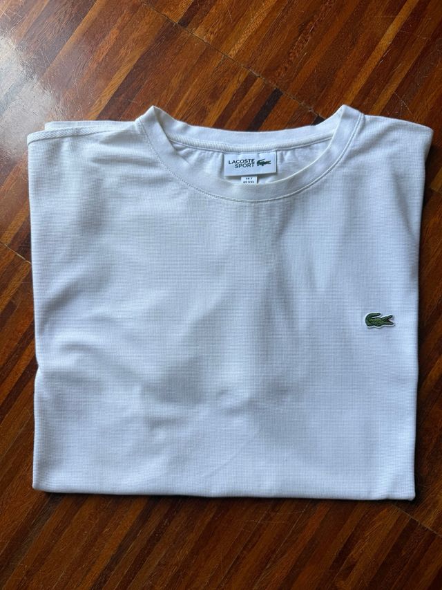 T-shirt Lacoste Girocollo Bianca Taglia XXL