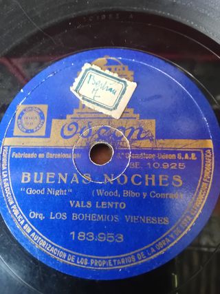 3 Discos gramófono,  Orq. Los bohemios vieneses