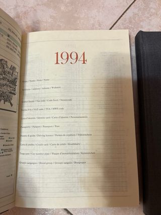 Agenda Banca Agricola Milanese 1994