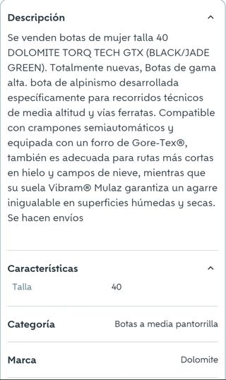 Botas Dolomite Alpinismo y Trekking Turquesa