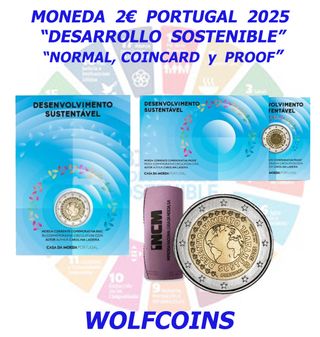 🇵🇹 Portugal Desarrollo Sostenible moneda 2€ Euro