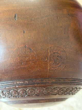 Bolas de madera maciza antiguas inglesas