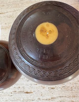 Bolas de madera maciza antiguas inglesas