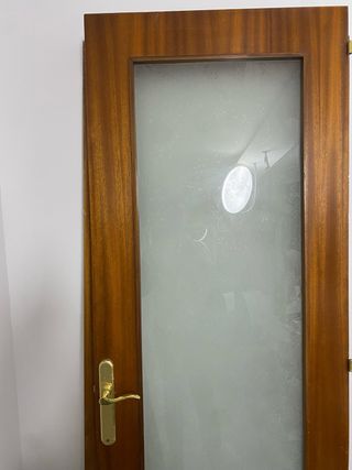 2 Puertas Madera con Cristal 71,5x208,5