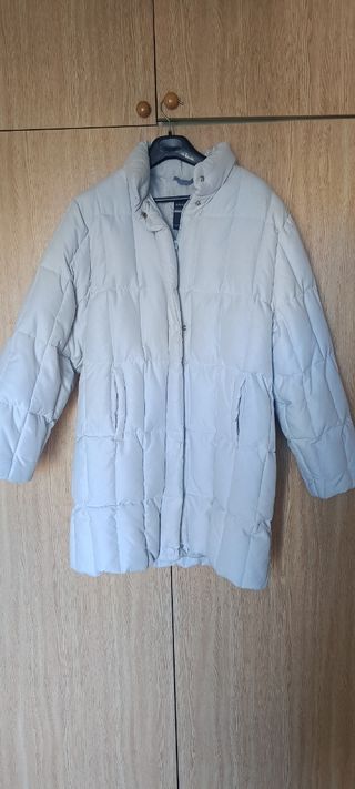 Abrigo plumón Blanco Talla 48 (o 44). Pluma real