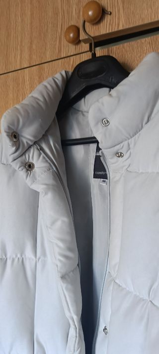 Abrigo plumón Blanco Talla 48 (o 44). Pluma real