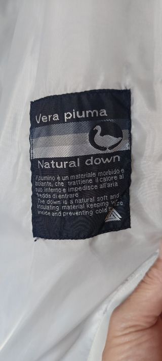 Abrigo plumón Blanco Talla 48 (o 44). Pluma real