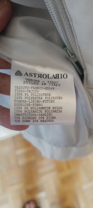 Abrigo plumón Blanco Talla 48 (o 44). Pluma real