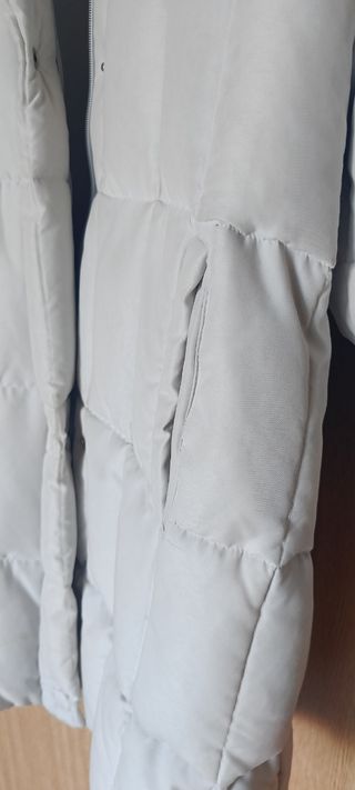 Abrigo plumón Blanco Talla 48 (o 44). Pluma real