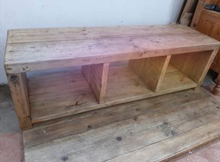 Mueble TV rústico madera maciza