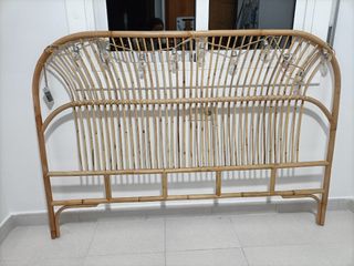 Cabezal de cama de bambú